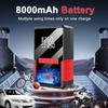 2-in-1 Auto-Starthilfe - Tragbarer Reifenfüller, Großes Display, LED-Licht & Powerbank für 4,0L Benzin 6,0L Diesel Auto