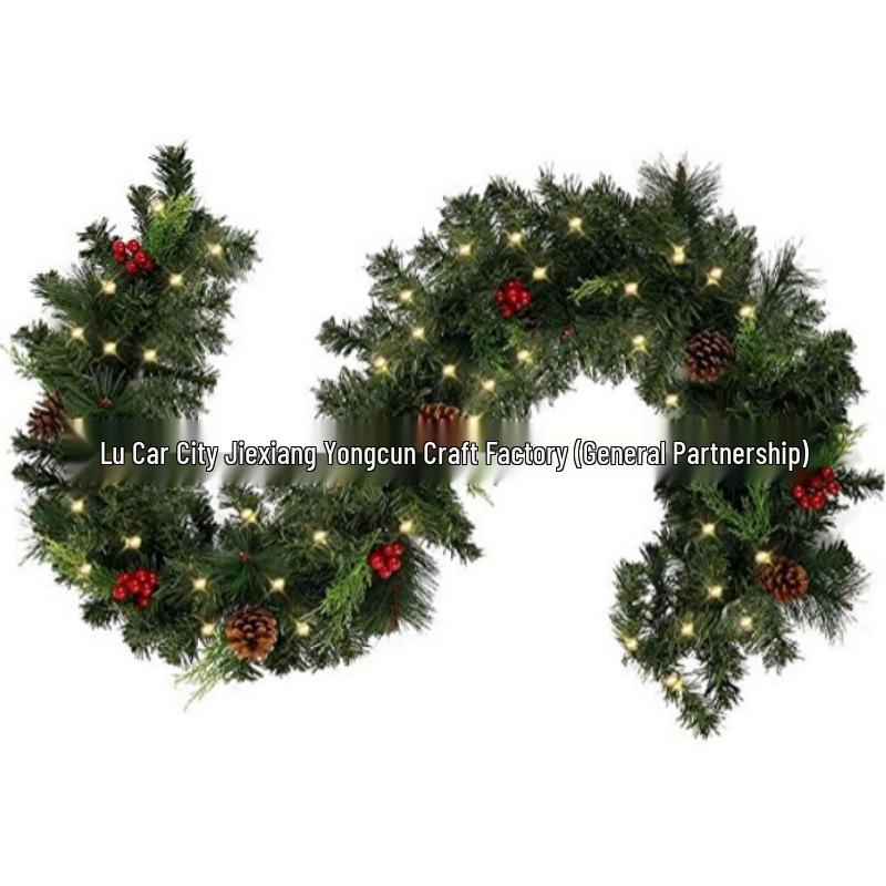 Red Berry Christmas Door Vine Decoration, 180cm/2.7m
