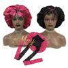 Luxury Silk Women Bonnet with Long Head Tie Hairbands Designer Hair Bonnets Satin Bonnet