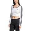 adidas Originals Adicolor 3-Streifen Slim Fit Vielseitiges Kurzarm-T-Shirt Damen Oberteile Weiß JD4625