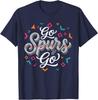 Go Spurs Go Basketball Season Game Day Basketball Fan T-Shirt