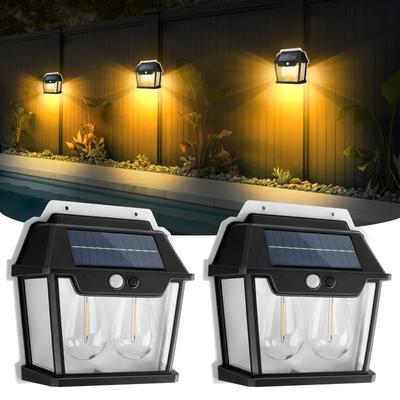 2PCS Menschlichen Körper Induktion Solar Wand Lampe IP65 Wasserdichte Wolfram Glühlampe Induktion Lampe Villa Beleuchtung Nacht Licht