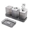 Bathroom Accessories Set Bath Ensemble Set with Toothbrush Holder Cup Lotion Bottles Soap Dish Tray