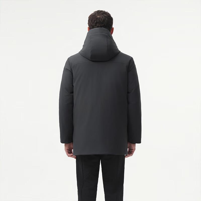 Tanboer Men's Hooded Goose Down Jacket with Removable Liner