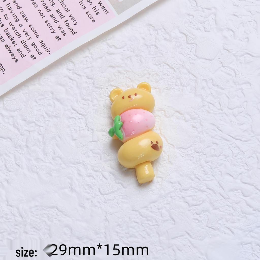 Spring Series Cartoon Animal Cream Glue Accessories: Creative Shoe Charms & Resin DIY Jewelry Hair Clips