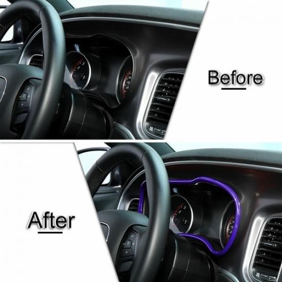 Dashboard Trim Frame Cover Interior Accessories for Dodge Charger 2015-20 Purple