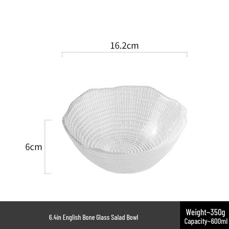 

ZISIZ Glass Fruit and Snack Plate / Salad Bowl Set