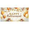 Golden Theme Retirement Banner Party Decoration Retirement Decor for Event Celebration Party Background Photo Shoot