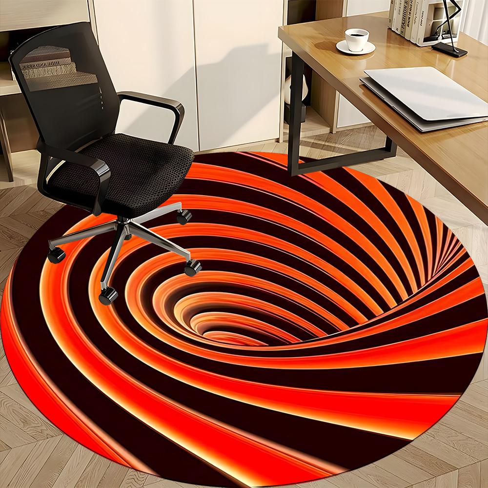 1pc Spiral, Vortex Carpet for Office, Non-slip, Soft and Durable Office Rug, Perfect for Office yy260128020