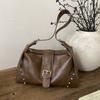 2025 hot selling Maillard style retro Women's Bag Underarm Handbag spicy girl Y2K wasteland style vintage leather Crossbody Tote
