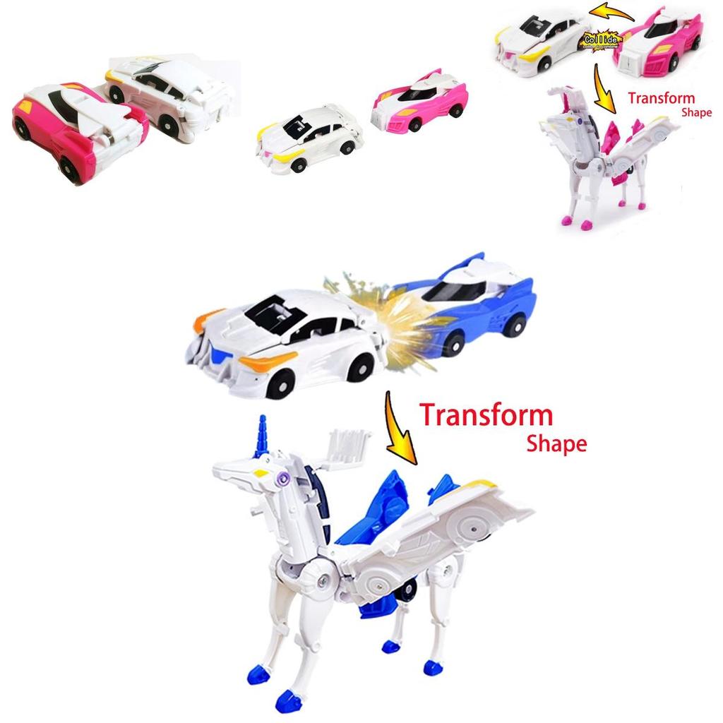 Hello Carbot Unicorn Transformation Robot Magnetic Toy Model Figure For Creative Kids