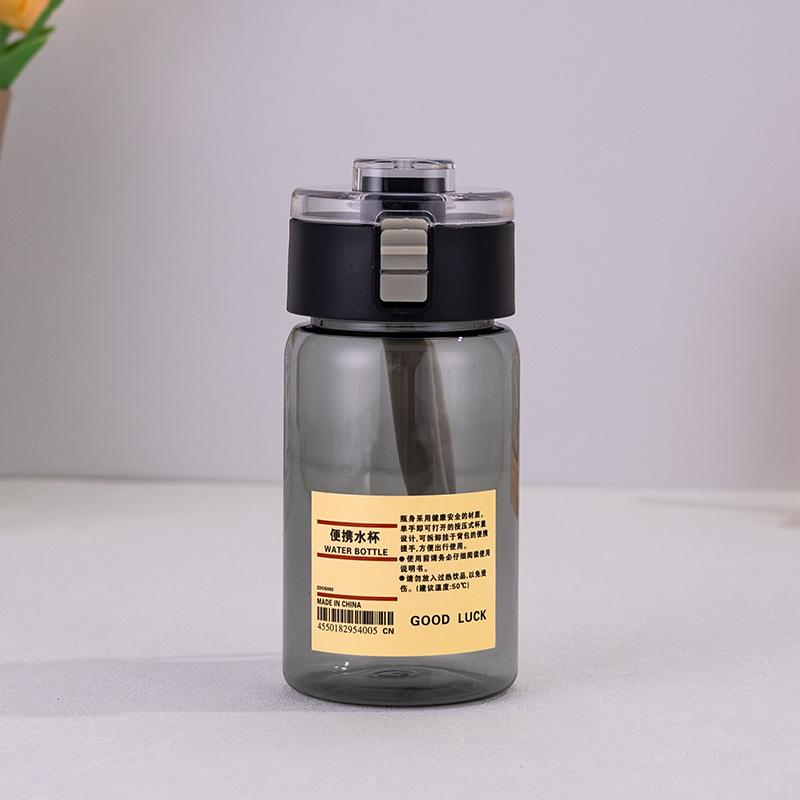 Portable Plastic Water Bottle Sports Fitness Large Capacity Transparent Cup with Tea Compartment Outdoor Anti-drop Water Bottle