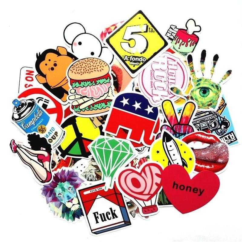 50 pcs/pack Classic Fashion Style Graffiti Stickers For Moto car&suitcase cool Skateboard stickers