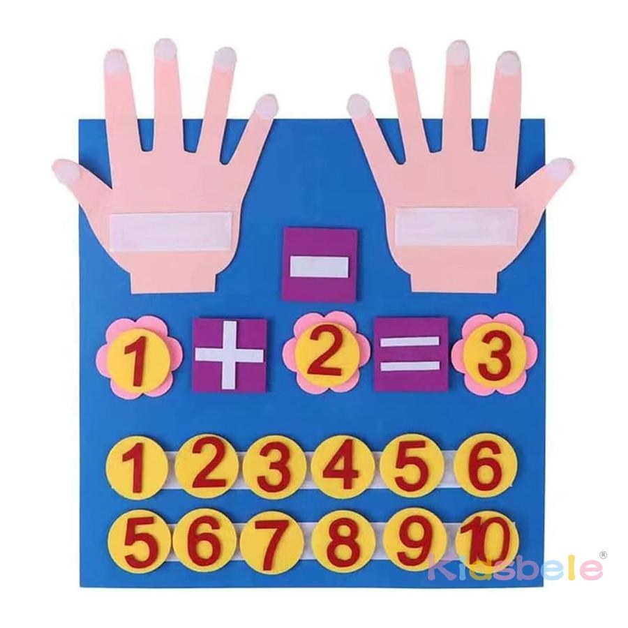 Kids Math Learning Plaything – Montessori Counting Sticks & Number Board, Addition & Subtraction Educational Set