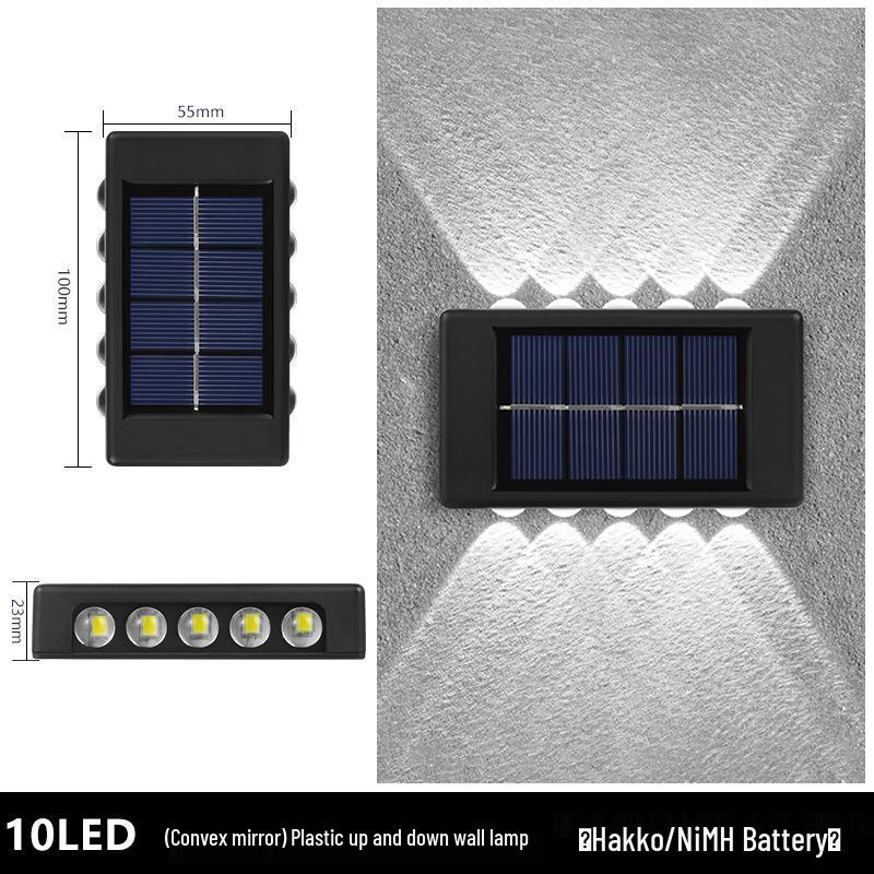 New Up and Down Solar Luminous Wall Lamp for Outdoor Courtyard and Garden Decor