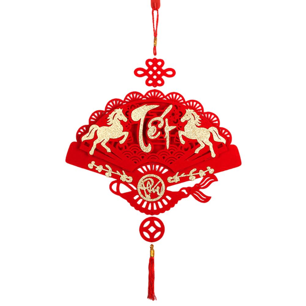 Tet Celebration Tet Hanging Pendant Lunar New Year Charm Traditional Symbols For Good Fortune Non-woven Fabric
