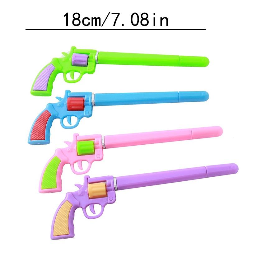 Înapoi la școală 10 buc 0,5 mm Formă de revolver desen animat Stilou neutru creativ detașabil, Durabil Școală Învață Stilou pe bază de apă pentru Premierea elevilor