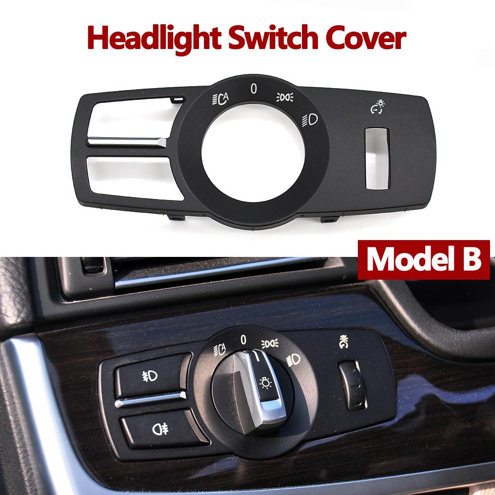 Foglight Button Head Lamp Rotary Headlight Switch Cover For BMW 5 Series 5GT 6S 7S X3 X4 F01 F02 F10 F11 F07 F06 F12 F25 F26