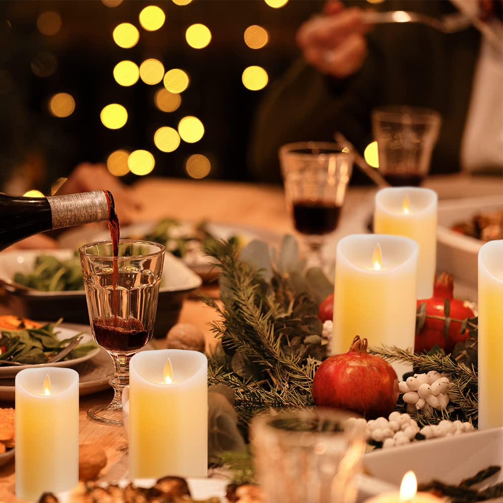 AnnTec LED Kerzenlicht, USB wiederaufladbar, mit Fernbedienung, flackerndes warmes Licht wie eine Flamme, flammenlos, perfekt für Weihnachten, Partys,