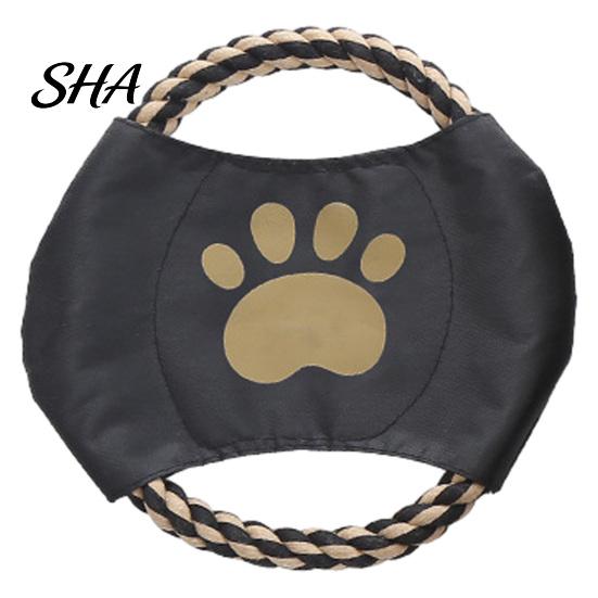 Pet Dental Care Toy Cotton Rope Dog Toy, Flying Disc Interactive Fetch Knot Cleaning Chew Tug-of-War for Large And Small Dogs Puppy