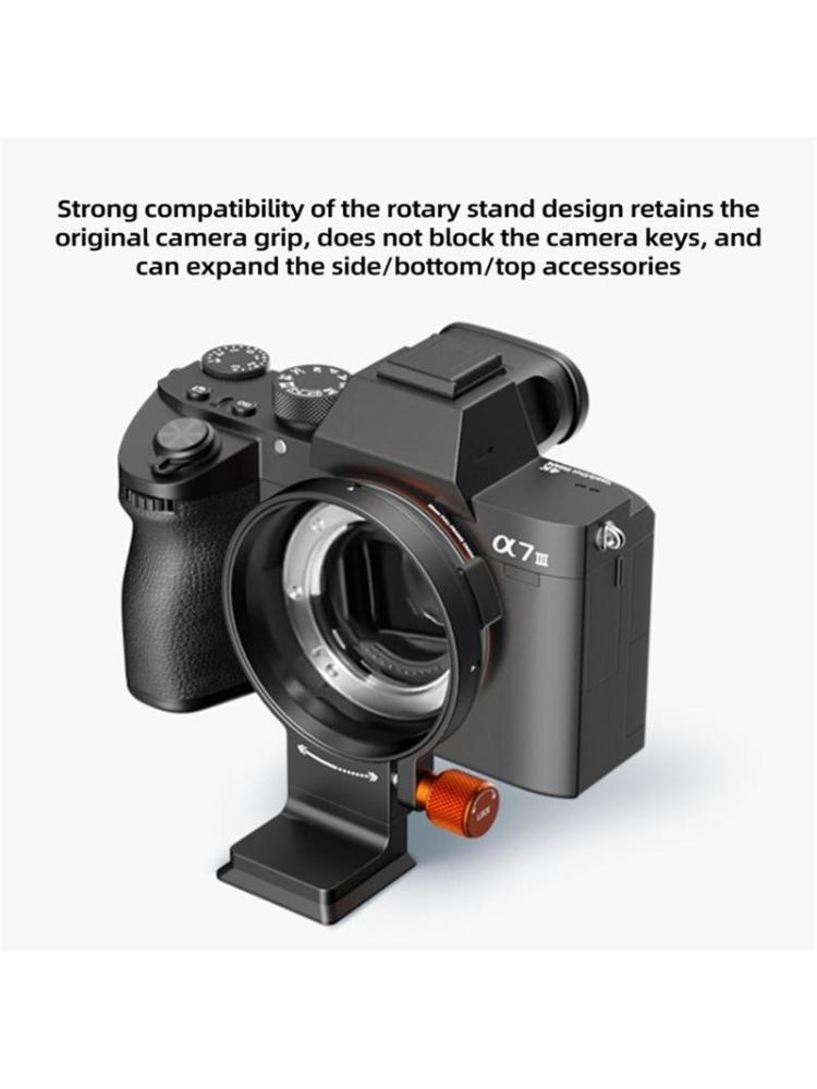 Statiefbevestiging Lenskraag voor DSLR-bevestiging Lens Draaibaar Horizontaal-naar-Verticaal Snelontgrendelingsplaat Verstelbare Rotatie