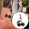 Cute Black/Red Color Cherry Keychain Sparkling Resin Hanging Keychain Bag Charm