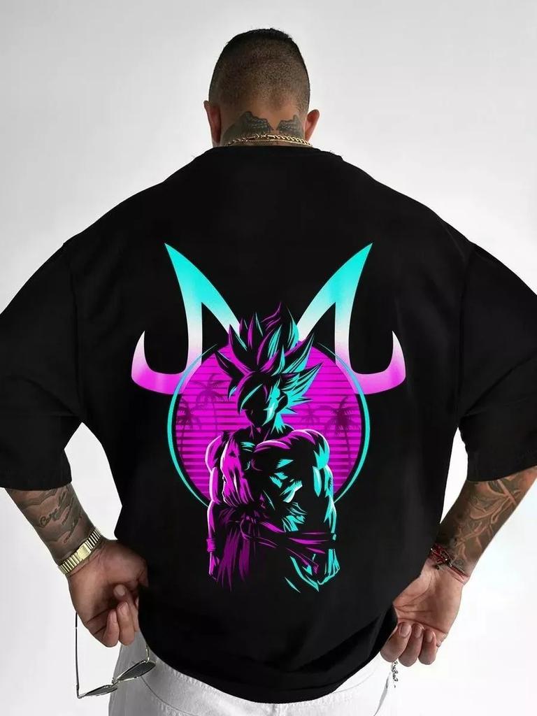 Camiseta Dragon Ball Oversize Y2k Hombre Mujer Street Wear Y2k Algodón Alta Calidad Manga Corta Cómoda Ropa Femenina Masculina