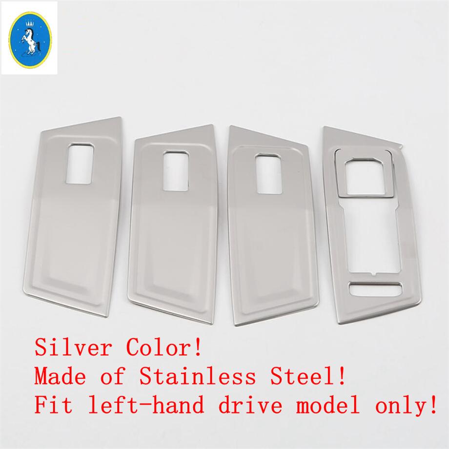 

Car ide Door Handle Panel Surround Window Lift Switch Cover Trim For Volkswagen T-Roc T Roc 2018 - Interior Accessoreis Silver Style