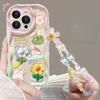 3D Flower Animal Casing For Samsung Galaxy S25 S24 S23 S22 S21 Plus Ultra S20 S21 S24 FE A54 A15 S23+ S24FE 5G Case With Chain