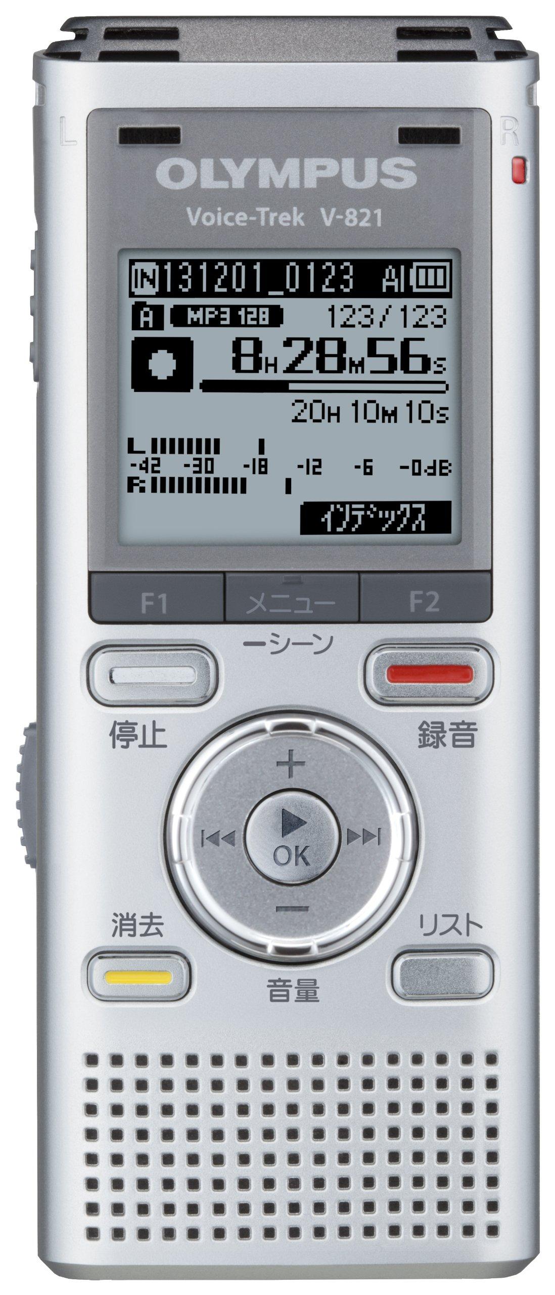 

OLYMPUS IC Recorder VoiceTrek 2GB MicroSD Compatible SLV Silver MP3/WMA V-821 срібний