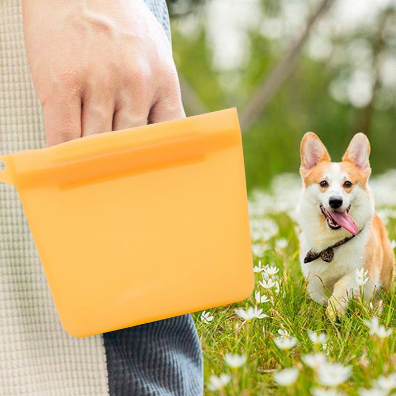 Silicone Dog Treat Bag Portable Dog Training Bag Outdoor Feeder for Training Pet Treat Bag Dog Treat Pouch Pet Supplies
