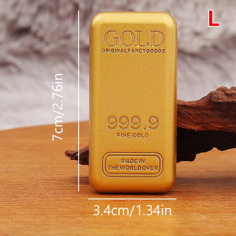 Imitation Gold Bars Brass Core Fake Gold Block Craft Collection Gift Home Office Lucky Feng Shui Decorations Photography Props