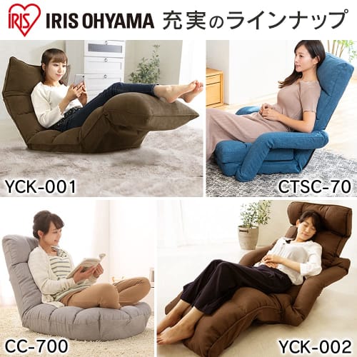 IRIS OHYAMA ZC-9, 2-Way Soft Floor Chair with Pillow, Compact and Foldable (Steel, Urethane Foam, Polyester), Beige