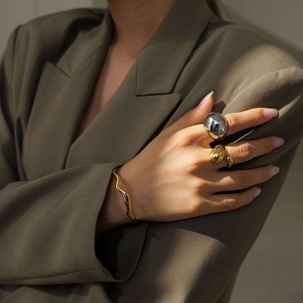Jieding 18K Gold Stainless Steel Luxury Titanium Ring for Women
