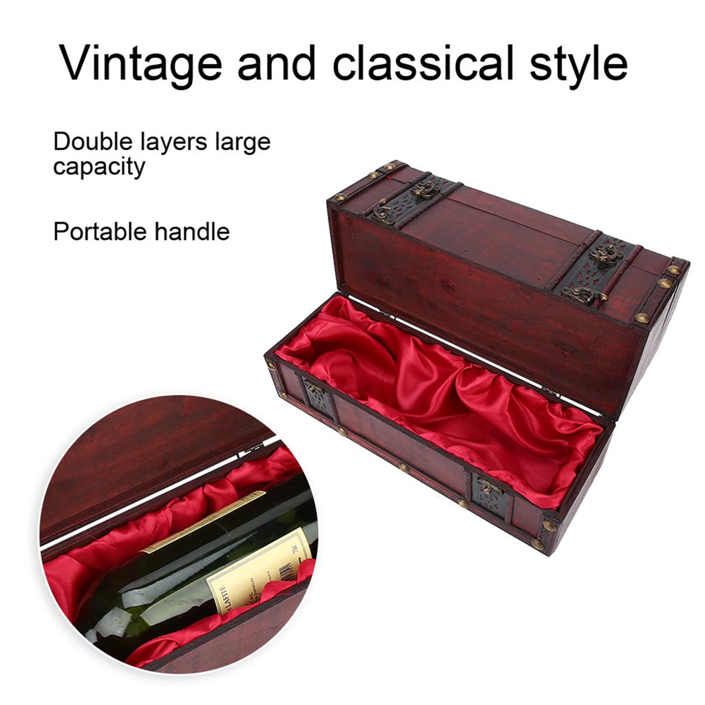 Desktop Vintage Wooden Large Capacity Jewelry Box Storage Box Jewelry Container Box