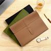 Faux Leather Document Bag Large Capacity Lightweight Waterproof Document Organizer Business Students Portable File Holder with Secure Closure