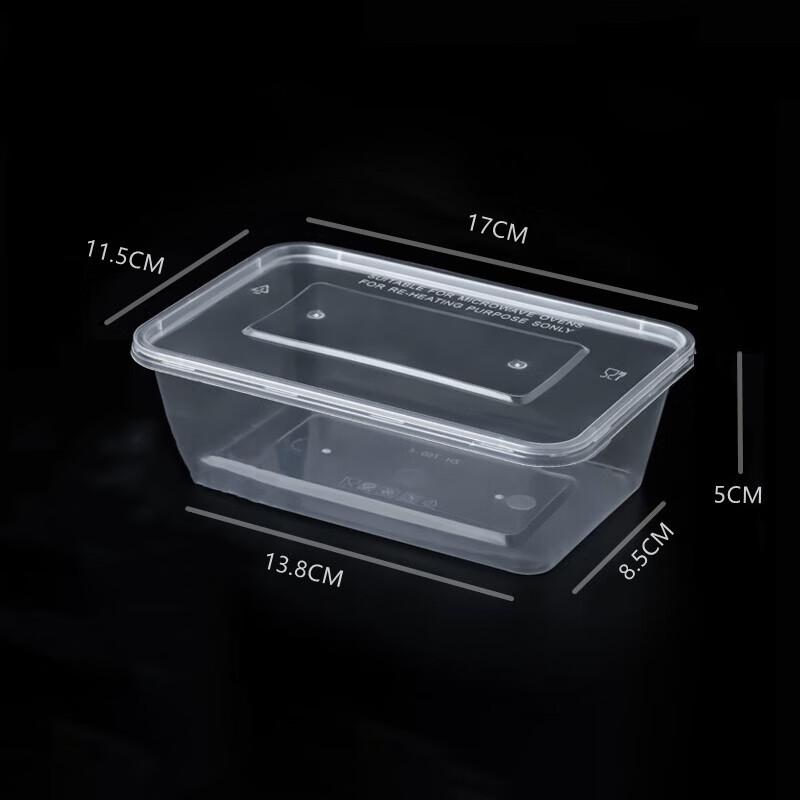 Steel Rectangular Disposable Plastic Food Containers, 750ml (300 Count)