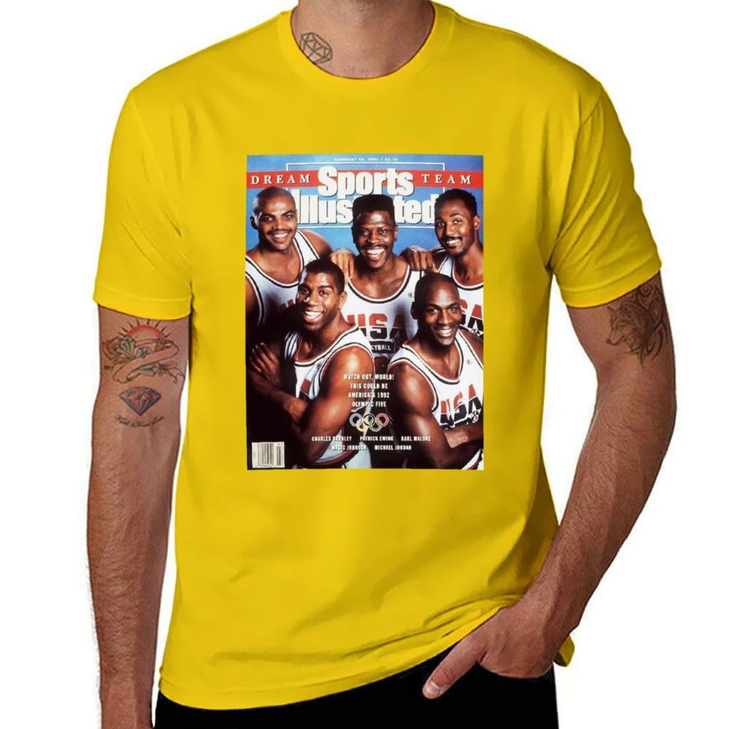 Dream Team USA Vintage 1992 Basketball Gift for Basketball Fan T-Shirt Tops Graphics Vintage Fitted T Shirts for Men