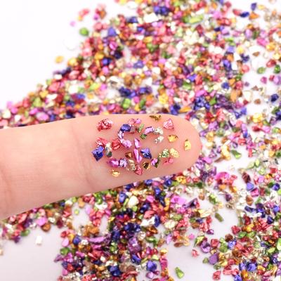 Japanese Manicure Broken Ore Irregular Stained Glass Fragments 3D Manicure Diy Decoration Crystal Gravel Jewelry