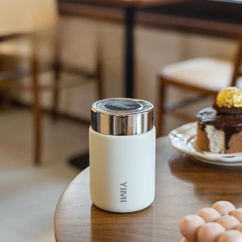 

Mini Vacuum Insulated Thermos Coffee Cup, 316 Stainless Steel 230ml Leak-Proof Water Bottle for Travel, Camping, Office білий