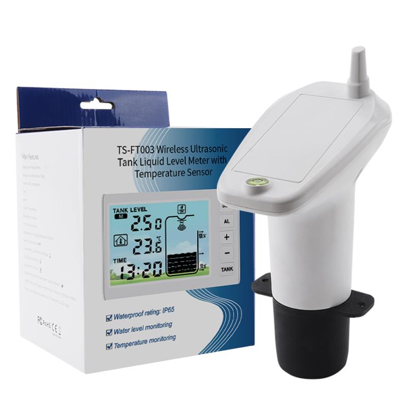 

Digtial Ultrasonic Level Gauge Meter LCD Indoor Tank Water Liquid Depth TemperatureMonitor Alarm Clock 100M Sensor -40℃ Backlit