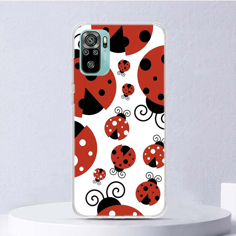 Insect Seven-Star ladybug Soft Case For Xiaomi Redmi Note 14 14S 13 12S 11S 10S 12 11 10 Phone Cover 11T 11E Pro Plus 9 9S Shell