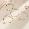 Ingemark Exquisite Fishtail Scallop Starfish Pendent Anklet Chain Women Summer Beach Vacation Rice Beads Feet Chain New Jewelry