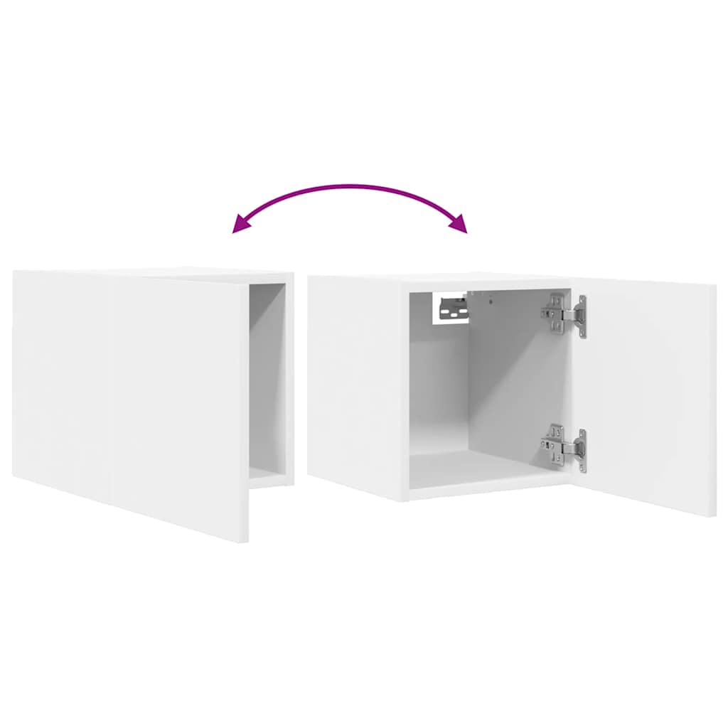 TV Wall Cabinets 2 pcs White 30.5 x 30 x 30 cm
