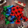 3 Pieces Christmas Dog Pajamas Red Buffalo Plaid Jumpsuit Puppy Pet Pajamas Buffalo Check Cute Apparel for Small Medium Dog Cat Chihuahua Puppy