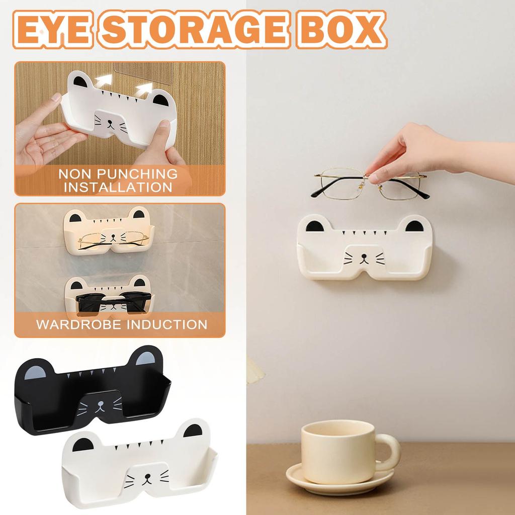 Cute Cartoon Storage Rack Glasses And Sunglasses Box Bathroom Item Storage Rack Hat Storage Wall Mounted Glasses Storage Rack
