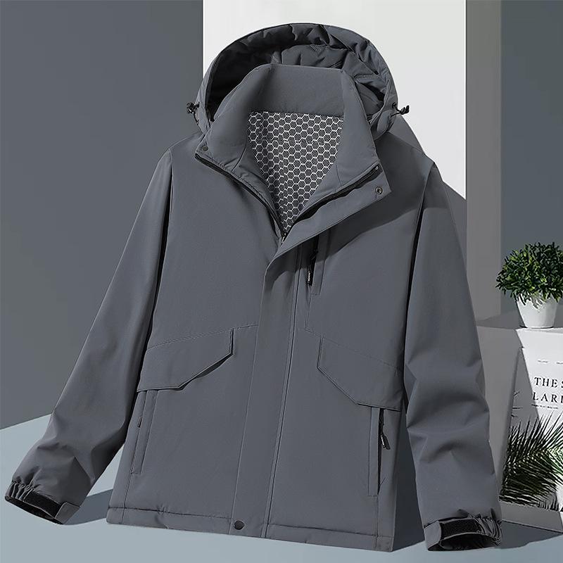 Unisex Windproof Waterproof Cotton Down Jacket with Velvet Lining – Thickened for Warmth and Cold Protection