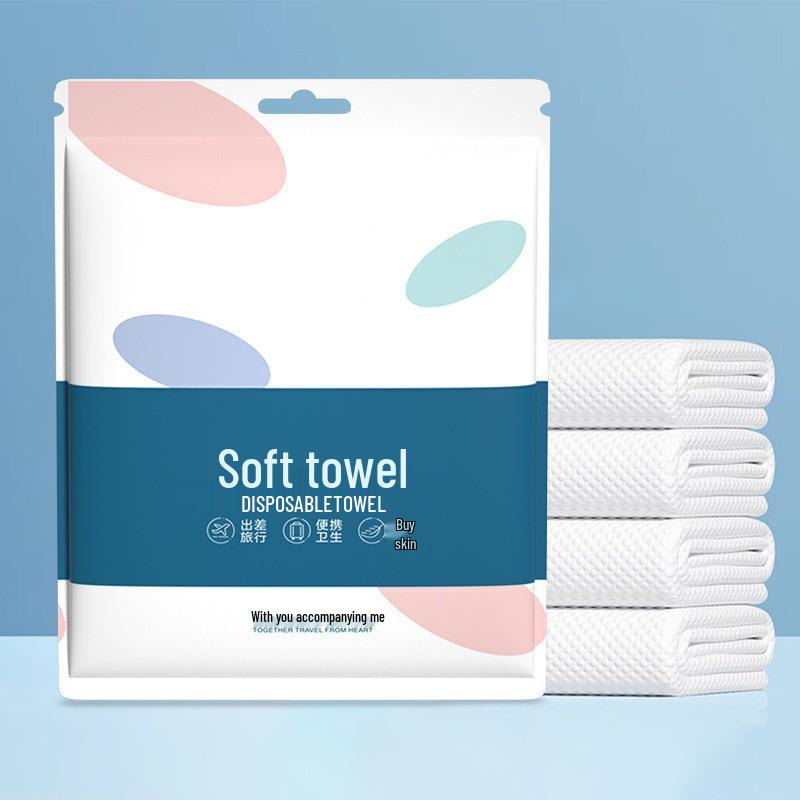 Individually Wrapped Thickened Pure Cotton Compressed Bath Towels for Travel