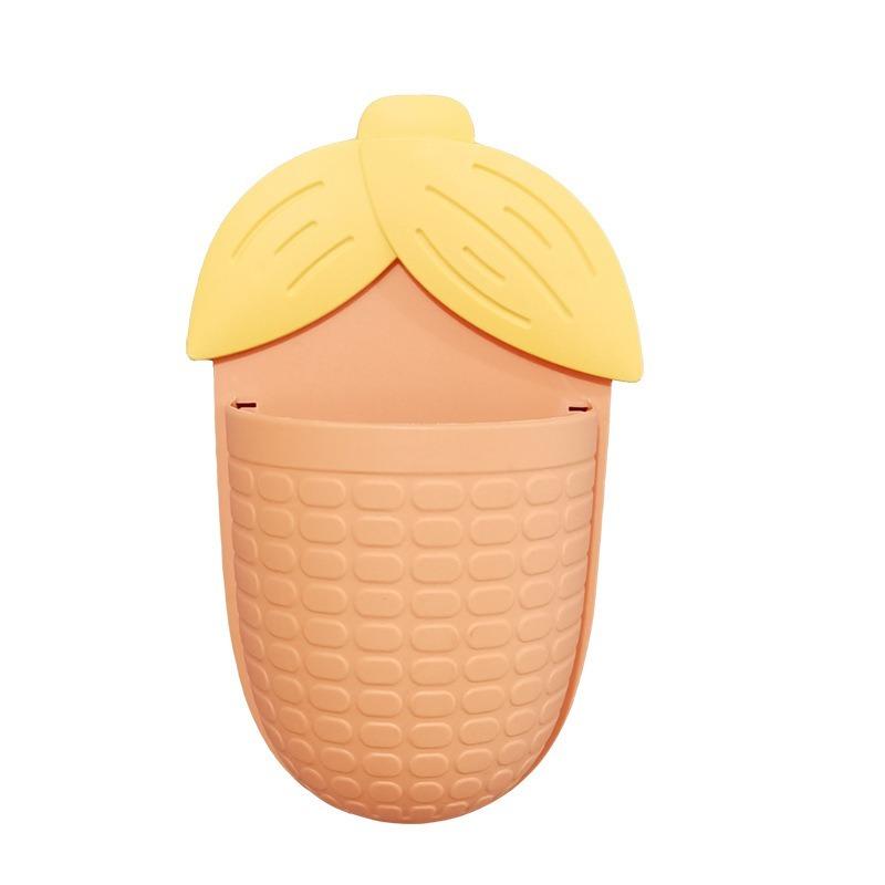 Toilet Punch-free Organizer Corn Storage Rack Bathroom Washstand Toothbrush Tube Toothpaste Storage Box Mask Storage Shelf