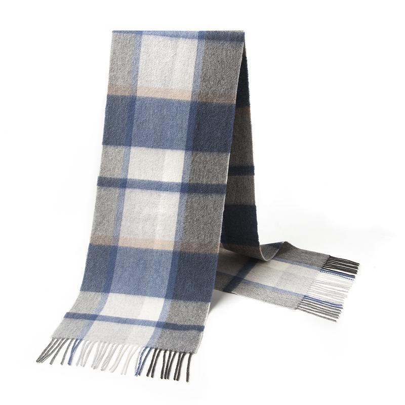2025 British Plaid Wool Scarf for Men & Women - Warm, Autumn/Winter Style